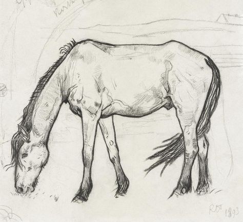 Grazing Horse, Horse Pens, Landscape Pencil Drawings, Horse Art Drawing, Navajo Art, Horse Vintage, Horse Sketch, Horse Illustration, Horse Artwork