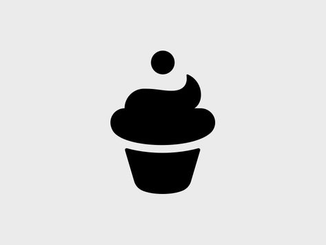 Cupcake logo #dailylogochallenge by Mateusz Delegacz Cake Logo Design Ideas, Cupcakes Logo, Sweets Logo, Cupcake Logo Design, Cupcake Icon, Creative Logo Design Art, Dessert Logo, Sweet Logo, Logo Cake