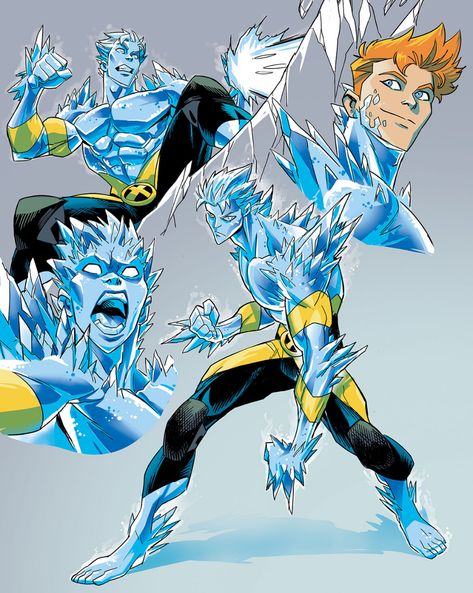 Ivan Fiorelli, Iceman Xmen, Iceman Marvel, Marvel Rpg, Marvel Character Design, Xmen Art, Marvel Characters Art, Superhero Characters, Marvel Comic Universe