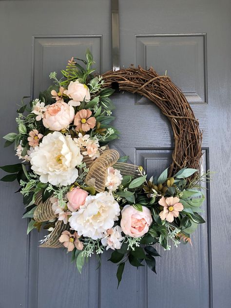 Spring flower wreath