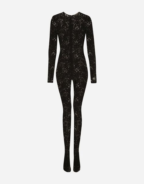 Black Lace Jumpsuit, Woman Dresses, Lace Jumpsuit, Long Sleeve Jumpsuit, Long Jumpsuits, Dresses Black, Dolce & Gabbana, Black Jumpsuit, Black Stretch