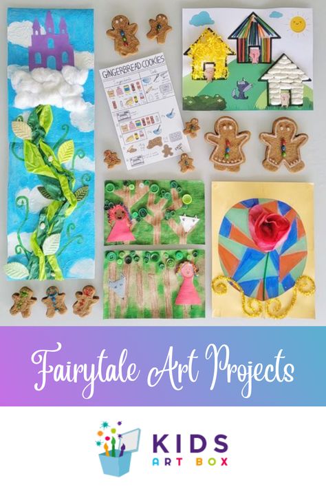 Classic Fairy Tales Art, Fairy Tale Curriculum, Fairy Tale Directed Drawing, Fairy Tale Art Projects, Fairy Tale Activities For Kids, Fairy Tale Art Projects For Kids, Fairytale Activities For Kids, Fairy Tale Art Preschool, Fairytale Art Projects