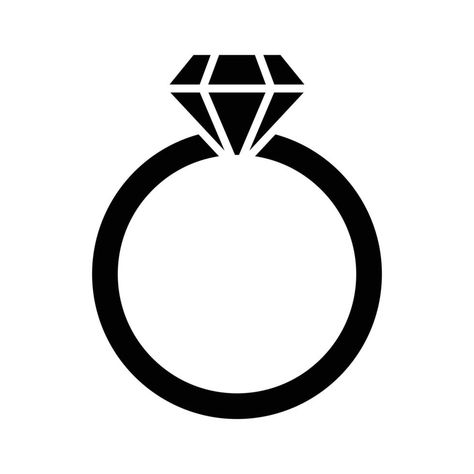 Diamond Ring Glyph Icon Wedding Ring Icon, Ring Vector, Dimond Ring, Apocalypse Character, The Long Dark, Ring Icon, Black Engagement Ring, Black Wedding Rings, Glyph Icon