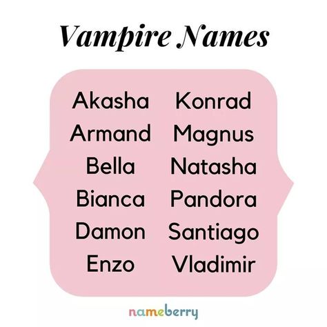 Creepy names for vampire characters. Vampire Usernames, Horror Names Ideas, Creepy Names, Creepy Names Ideas, Vampire Names Guys, Vampire Names List, Vampire Names Female, Vampire Last Names, Male Vampire Names