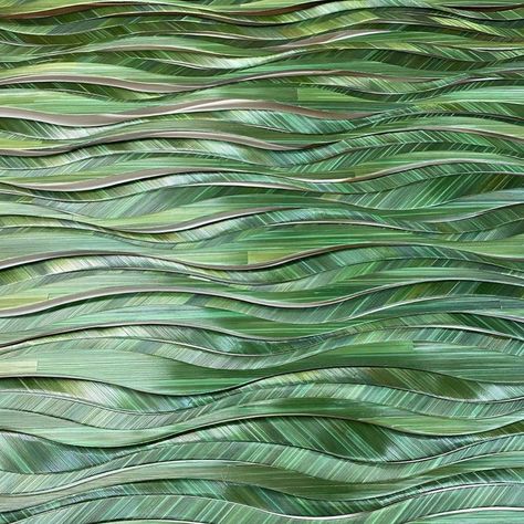 Les Confidents on Instagram: “Amazing wave pattern in straw marquetry by @atelierslisondecaunes available at @lesconfidents #marqueterie #marqueteriedepaille…” Straw Marquetry, Green Waves, Nyc Instagram, Texture Drawing, Green Wave, Wave Art, Flower Motif, Marquetry, Line Patterns