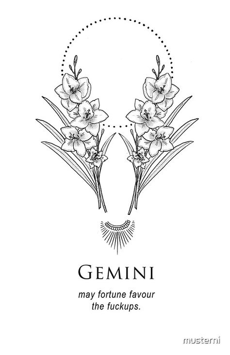 Millions of unique designs by independent artists. Find your thing. Gemini Art, Gemini Tattoo, Zodiac Tattoos, Constellation Tattoos, Zodiac Art, Gemini Zodiac, Lotus Flower Tattoo, Future Tattoos, Cute Tattoos