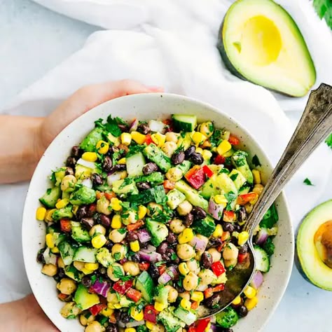 11 Dense Bean Salad Recipes, If You’re Also Obsessed With The Trend Garbanzo Bean Salad, Garbanzo Bean Recipes, Garbanzo Beans Salad, Garbanzo Bean, Chelsea's Messy Apron, Bean Salad Recipes, Veggie Bowl, Cooking Guide, Garbanzo Beans