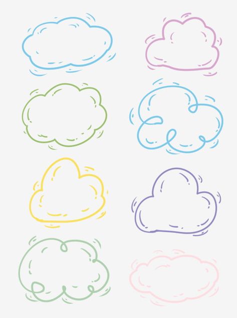 Painted Clouds, Image Simple, Line Png, Doodle Png, American Cartoons, Cartoon Clouds, Border Pattern, White Clouds, Line Patterns