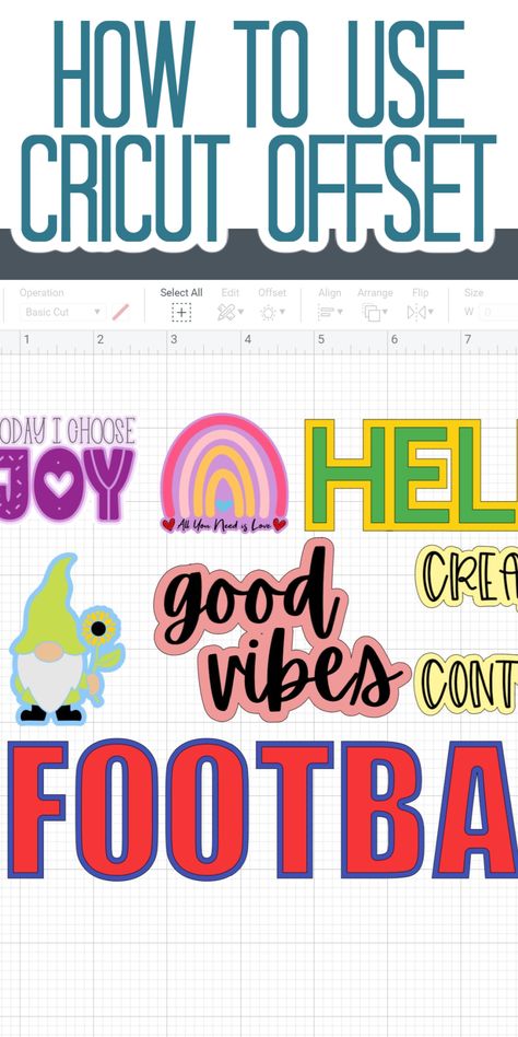 Cricut Offset, Diy Vinyl Projects, Best Logo Maker, Cricut Help, How To Use Cricut, Cricut Explore Projects, Diy Logo, How To Make Stickers, Cricut Explore Air 2