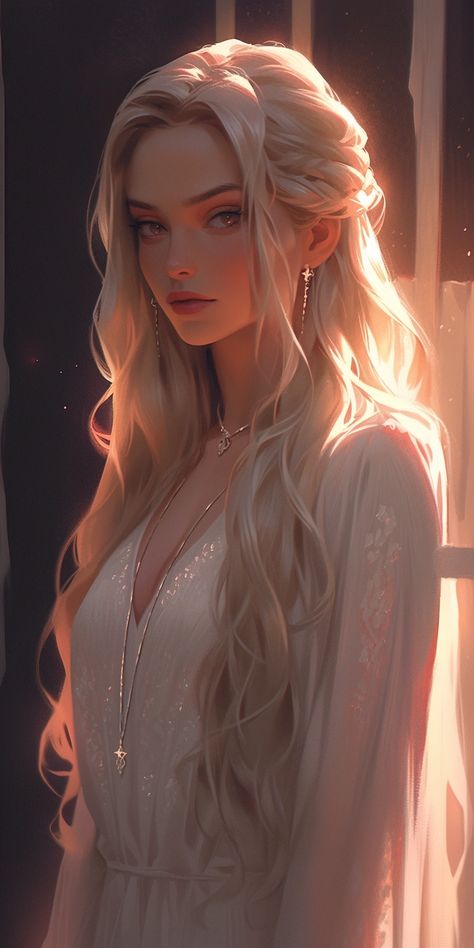 Created with Midjourney Ai #Artwork #Character #Fantasy #Anime #cartoon Blonde Anime Woman Art, Blond Anime Female, Blonde Haired Woman Art, Blonde Fantasy Princess, Blonde Princess Character Inspiration, Blonde Fantasy Art, Blonde Girl Character Design, Blonde Hair Female Character Art, Blond Character Design