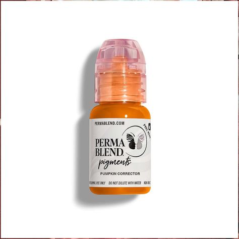 Perma Blend - Pumpkin Corrector - Microblading Ink Corrector - Professional Tattoo Ink - Orange/Yellow Tattoo Ink Makeup - Ve Yellow Tattoo Ink, Brown Tattoo Ink, Yellow Tattoo, Permanent Eyeliner, Tattoo Techniques, Color Healing, Type Tattoo, Lip Tattoos, Tattoo Kits