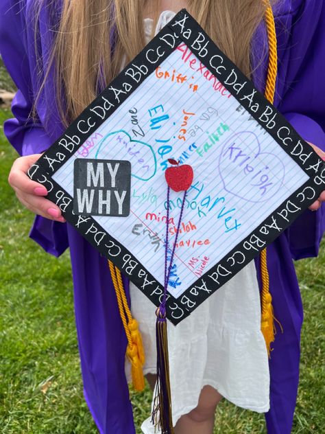 Teacher Graduation Cap Students Sign, Student Teacher Graduation Stole, Student Teaching Graduation Ideas, Student Teaching Graduation Cap, Student Teacher Graduation Cap, Future Teacher Graduation Cap, Teacher Grad Caps, Graduation Cap Decoration Teacher, Quotes For Graduation Caps