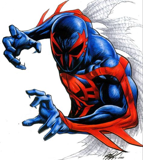 Spider-Man 2099 Lobo Marvel, Marvel 2099, Spiderman 2099, Spider Man 2099, Spiderman Art Sketch, Marvel Drawings, Spiderman Artwork, Marvel Artwork, Spiderman Pictures