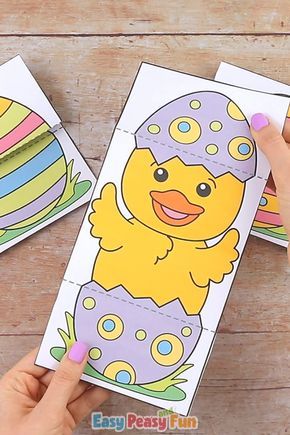 If you are looking for a quick no prep Easter project for your home or your classroom this Surprise Easter Egg Cards Craft is just the craft! Easter Egg Cards, Craft Easter, Egg Card, Cards Craft, Easter Projects, Easter Art, Kraf Diy, Easter Activities, Paper Crafts For Kids