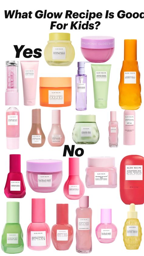 Glow recipe Yes And No Glow Recipe For Kids, Glow Recipe For Kids, Begginer Makeup, Papaya Sorbet, Skincare Videos, Kids Skin Care, Preppy Things, Preppy Inspiration, Diy Skin Care Routine