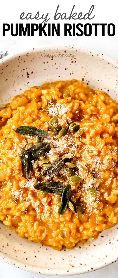 Risotto Pumpkin, Fall Risotto, Pumpkin Risotto Recipes, Rice Risotto, Best Thanksgiving Side Dishes, Chicken Risotto, Pumpkin Risotto, Savory Pumpkin Recipes, Carlsbad Cravings