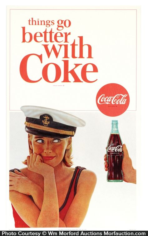 Things Go Better With Coke Coke Products, Foodtrucks Ideas, Pepsi Ad, Coca Cola Poster, Coke Ad, Cardboard Sign, Pop Ads, Cherry Coke, Bloomberg Businessweek