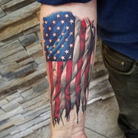 #flag #flags #flagtattoo #americanflag #american #realistic #realism #realismtattoo #realistictatto #realistictattoos #RealismTattoos #merica #photorealism #photorealismtattoo #photorealistictattoos #photorealistic | By Casey Joe | Done at Desire Ink Lab | Jul 2nd 2019 | 1069268 Flag Tattoo Stencil, American Flag Tattoo Stencil, American Flag Forearm Tattoo, American Flag Sleeve Tattoo, American Flag Tattoos, Ripped Skin Tattoo, Flag Tattoos, Photo Realism, Skull Hand Tattoo