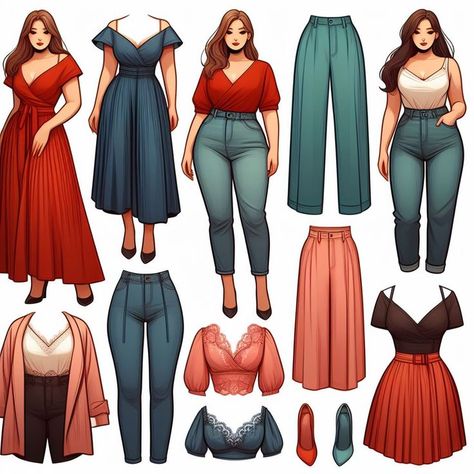 Clothes For Curvy Figures, Curvy Romantic Outfit, Capsule Wardrobe Hourglass Shape, Casual Hourglass Outfits, Soft Romantic Kibbe, Hourglass Plus Size Outfits, Pants For Apple Shaped Women, Hourglass Figure Outfits Plus Size, Bottom Hourglass Outfits