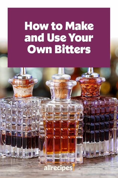 Drinks With Bitters, Homemade Bitters Recipe, Orange Bitters Recipe, Diy Bitters, Bitters Cocktail Recipes, Herbal Bitters, How To Make Bitters, Cocktails Classic, Homemade Liqueur Recipes