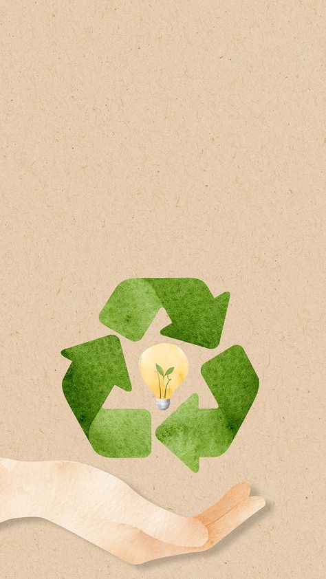 Recycle Wallpaper, Recycling Aesthetic, Recycle Background, Recycle Illustration, Sustainability Illustration, Sustainability Art, Light Bulb Design, Recycle Design, Doodle Art For Beginners