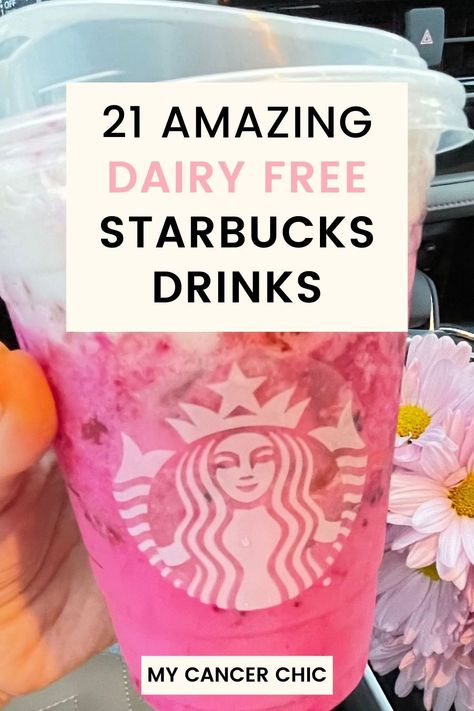 Starbucks Drinks Non Dairy, Non Dairy Starbucks Drinks Iced Coffee, Starbucks Dairy Free Drinks, Lactose Free Starbucks Drinks, Decaf Starbucks Drinks, Dairy Free Starbucks Drinks, Dairy Free Starbucks, Starbucks Drink Ideas, Free Starbucks Drinks