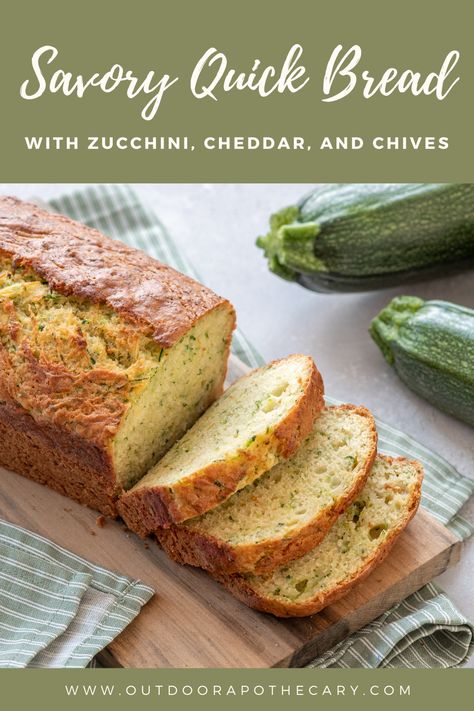 Looking for a savory bread recipe that’s quick and easy to make? Try our Savory Quick Bread with Cheddar, Chive, and Zucchini! Perfect for any occasion. #SavoryRecipes #QuickBread #BakingIdeas All Recipes Zucchini Bread, Cheddar Chive Zucchini Bread, Cheddar Chive Zucchini Quick Bread, Quick Zucchini Bread, Savoury Zucchini Cheddar Bread, Savory Zucchini Bread Recipes, Savory Zucchini Recipes, Zichichi Recipes, Savory Quick Breads