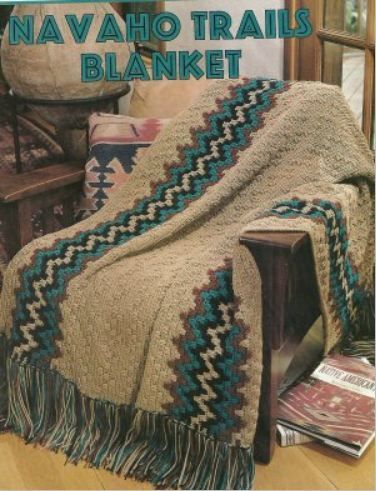 Navajo crochet afghan Crochet Afgans Patterns, Native American Crochet Patterns, Crochet Quilts, Afghan Crochet Patterns Easy, Crocheted Afghans, Afghans Crochet, Crochet Afghan Patterns Free, Indian Blankets, Crochet Afgans