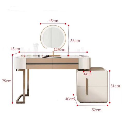 Vanity Table Design, Dressing Vanity, Vanity Dimensions, Cosmetics Table, Makeup Vanity Dimensions, Table Makeup, Makeup Cabinet, Makeup Table Dimensions, Makeup Vanity Table