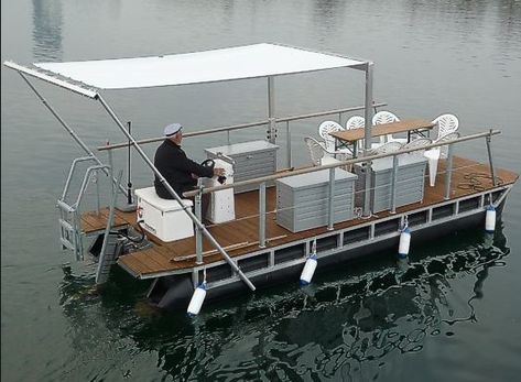 Homemade Pontoon Boat, Diy Pontoon Boat, Diy Pontoon, Pontoon Boat Party, Pontoon Boat Parts, Mini Pontoon Boats, Small Pontoon Boats, Fishing Pontoon Boats, Pontoon Houseboat