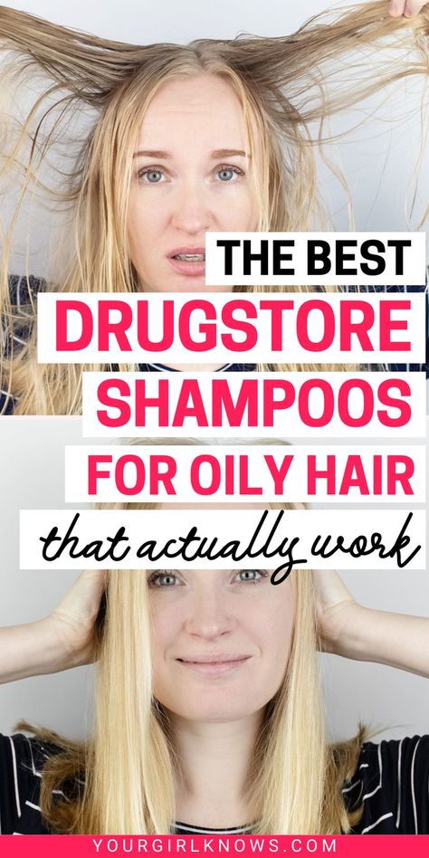 Best drugstore shampoos for oily hair: Struggling with oily hair? These drugstore shampoos for oily hair are everything you need to solve that problem. Get them right now! Hair Products For Oily Hair, Products For Oily Hair, Prevent Oily Hair, Greasy Hair Shampoo, Fine Oily Hair, Shampoo For Wavy Hair, Oily Scalp Shampoo, Oily Hair Shampoo, Best Hair Conditioner