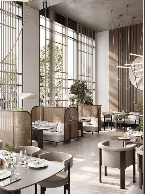 Restaurant Chairs Design, Luxury Cafe, Luxury Restaurant Interior, Hotel Restaurant Design, Cafeteria Design, Restaurant Layout, Modern Restaurant Design, Bakery Design Interior, Lounge Interiors