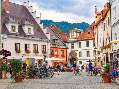 Fussen Fussen Germany, European Town, Urban Design Architecture, Romantic Road, Island Town, Retirement Travel, Island Theme, What A Beautiful World, Old Town Square