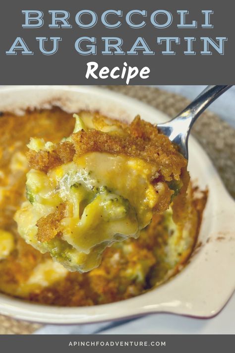 Broccoli Rice Au Gratin Recipe, Ruth Chris Broccoli Au Gratin Recipe, Broccoli Au Gratin Recipe, Broccoli Au Gratin, Gratin Recipes, Broccoli Gratin, Cheesy Broccoli Casserole, Broccoli Side Dish, Au Gratin Recipes