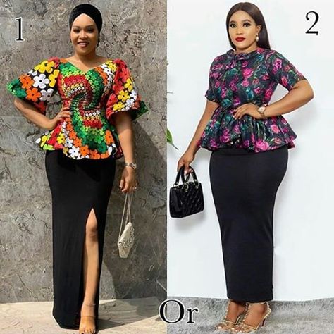 Ankara Styles And Inspiration (@slayinankara) • Instagram photos and videos Ankara Blouse Styles, Ankara Inspiration, Ankara Top Styles, Ankara Blouses, Ankara Blouse, Kitenge Fashion, African Blouses, Ankara Tops, Ladies Suits