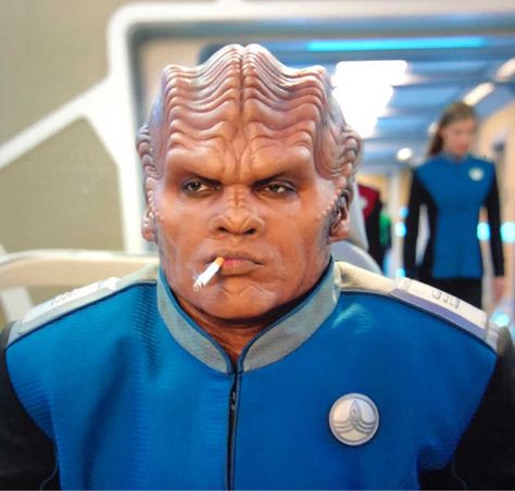 2nd best moment in #TheOrville Bortus is easily my favourite character pic.twitter.com/3jVARCoE8f The Orville, Sci Fi Tv Shows, Seth Macfarlane, Angry Face, Sci Fi Tv, Football Fans, Getting Out, My Favourite, Favorite Character