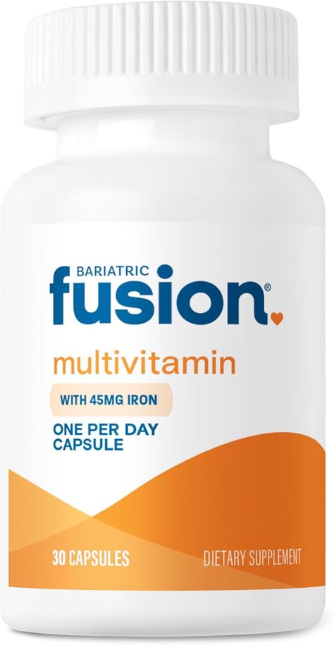 Bariatric Fusion One Per Day Bariatric Multivitamin with Iron | Easy to Swallow Capsule | Vitamin for Bariatric Surgery Patients | Gastric Bypass and Sleeve Gastrectomy | 30 Count | 1 Month Supply Best Bariatric Vitamins, Bariatric Post Op Must Haves, Bariatric Sleeve Surgery Must Haves, Sleeve Gastric, Gastric Bypass Sleeve, Sleeve Gastrectomy, Gastric Bypass, Multivitamin, Packing Design