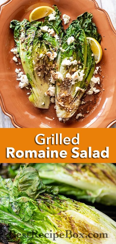 Grilled Romaine Salad Recipes, Romaine Lettuce Recipe, Grilled Romaine Lettuce, Grilled Romaine Salad, Lettuce Salad Recipes, Lettuce Recipes, Grilled Salad, Grilled Romaine, Romaine Salad