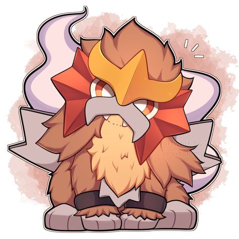 Pokemon Entei, Entei Pokemon, Fanart Illustration, Pokemon Collection, Pokemon Fan Art, Pokemon Art, Illustration Drawing, Artist Artwork, Art Artist