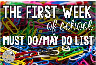 Must Do May Do Kindergarten, Must Do May Do, Building Rapport, First Week Activities, First Year Teaching, First Week Of School, Go Back To School, Beginning Of The School Year, 1st Day Of School