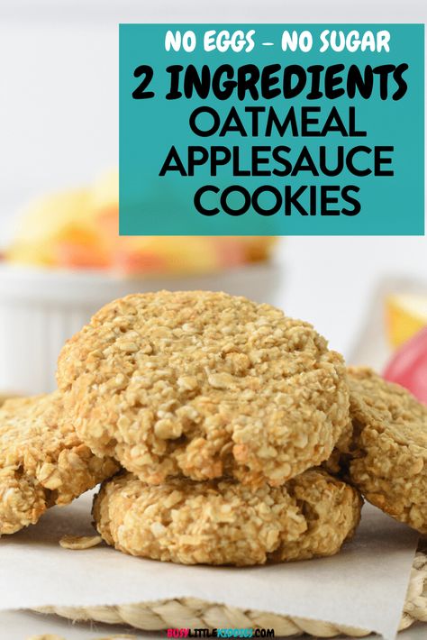 Applesauce And Oatmeal Cookies, 5 Ingredient Oatmeal Cookies, Oatmeal Applesauce Cookies Healthy, Healthy Cookies No Banana, Oats And Applesauce Recipes, Healthy Oatmeal Cookies No Banana, Two Ingredient Oatmeal Cookies, Banana Oat Cookies 2 Ingredients, Packet Oatmeal Recipes