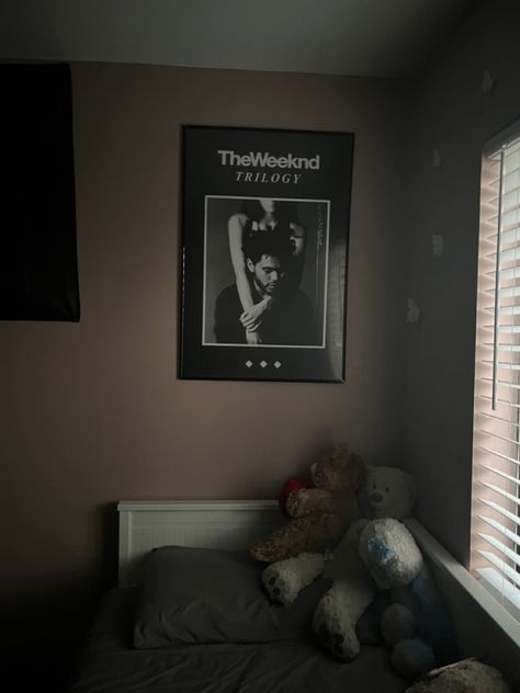 The Weeknd trilogy album poster The Weeknd Poster Room Decor, The Weeknd Poster Room, Trilogy Album Poster, Weeknd Room Aesthetic, The Weeknd Bedroom Aesthetic, The Weeknd Inspired Room, The Weeknd Posters In Room, The Weeknd Room Decor Ideas, The Weeknd Themed Room