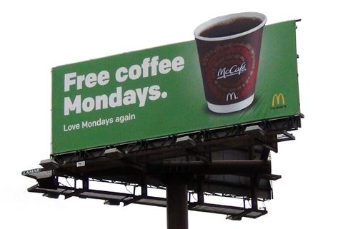 Ada McDonald’s celebrates Mondays with steaming coffee billboard | Ada Icon Cafe Billboard Design, Coffee Shop Billboard, Outdoor Advertising Billboard, Steaming Cup Of Coffee, Classic Mens Haircut, Advertising Billboard, Hoarding Design, Steaming Coffee, Out Of Home Advertising