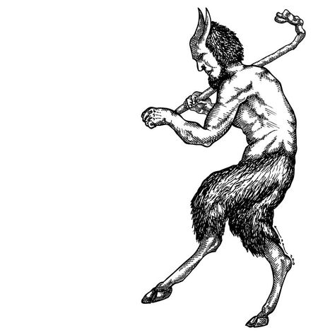 Pan Satyr Drawing  - Pan Satyr Fine Art Print Pan Tattoo Mythology, Satyr Tattoo, Faun Tattoo, Satyr Drawing, Pan Satyr, Symbolic Animals, Pan Mythology, Drawing Legs, Greek Tattoos