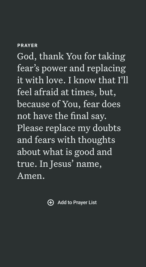 Meaning of 2 Timothy 1:7

God can help a person courageously do what is right. God does not want anyone to succumb to “cowardice”—an unhealthy fear that can hold a person back from doing things that please Him.

Consider the three God-given qualities mentioned in this verse that help to dispel fear or cowardice.

“Power.” Christians have been able to serve God courageously in the face of many dangerous enemies and situations. They have not shrunk back in fear. (2 Corinthians 11:23-27) Bible Verse For Fear, Prayer Poems, Morning Quotes For Friends, Therapy Quotes, Prayer Changes Things, Dear Self Quotes, Good Prayers, Inspirational Quotes God, Inspirational Prayers