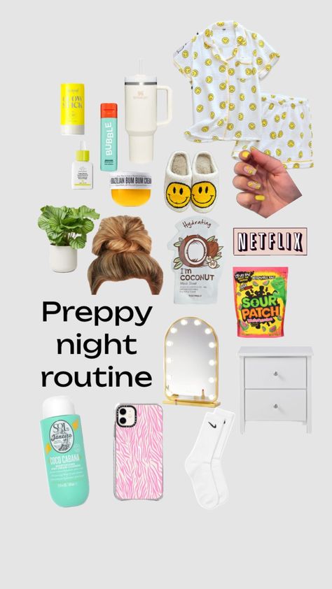 Preppy night routine⭐️💗🌸 Preppy Night Routine, Shuffles Preppy, Night Routine, Your Aesthetic, Creative Energy, Self Love, Energy, Shower, Pins