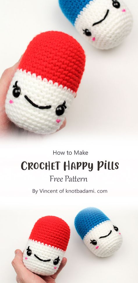 Free Chill Pill Crochet Pattern, Nurse Amigurumi Free Pattern, Nurse Crochet Pattern, Nursing Crochet Ideas, Crochet Pill Pattern, Crochet For Nurses, Positive Crochet Ideas, Nurse Crochet Ideas, Positive Crochet Pattern