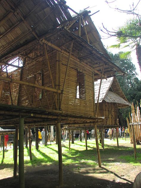 Bamboo Architecture, Dragon Artwork, Laos, House Styles, Architecture, Photography