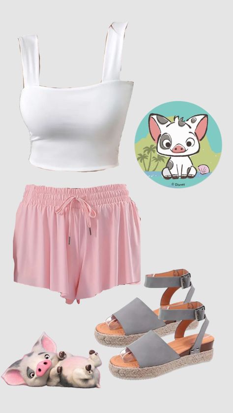 #pua #moana #pig #disneybound #disney #princess #disneyprincess Moana Disneybound, Moana Outfit, Moana Movie, Disney Outfits, Moana, Disney Princess, Outfit Accessories, Outfit Inspo, Disney