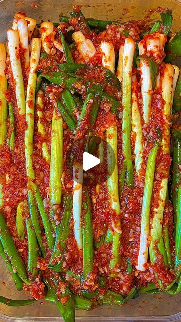 My series to make kimchi more accessible & approachable to make!💪😌 When people think of kimchi, many people think of the classic na... | Instagram Green Onion Kimchi, Onion Kimchi, Make Kimchi, Korean Kimchi, Kimchi Recipe, Napa Cabbage, Asian Foods, Stuffed Banana Peppers, Green Onion